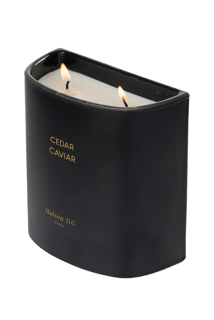 Demi Lune Cedar Caviar Candle